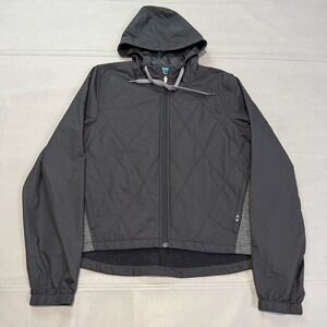 Oakley Men Black Quilt HoodIie Lightweight Windbreaker Jacket‎ Athletic M-5156